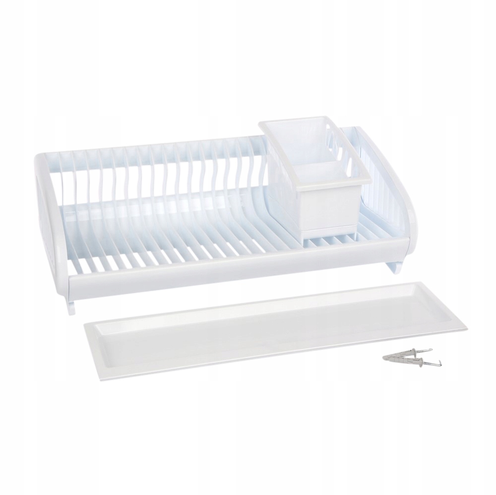 Biała Suszarka do naczyń z ociekaczem i tacką EAN (GTIN) 5900119051915
