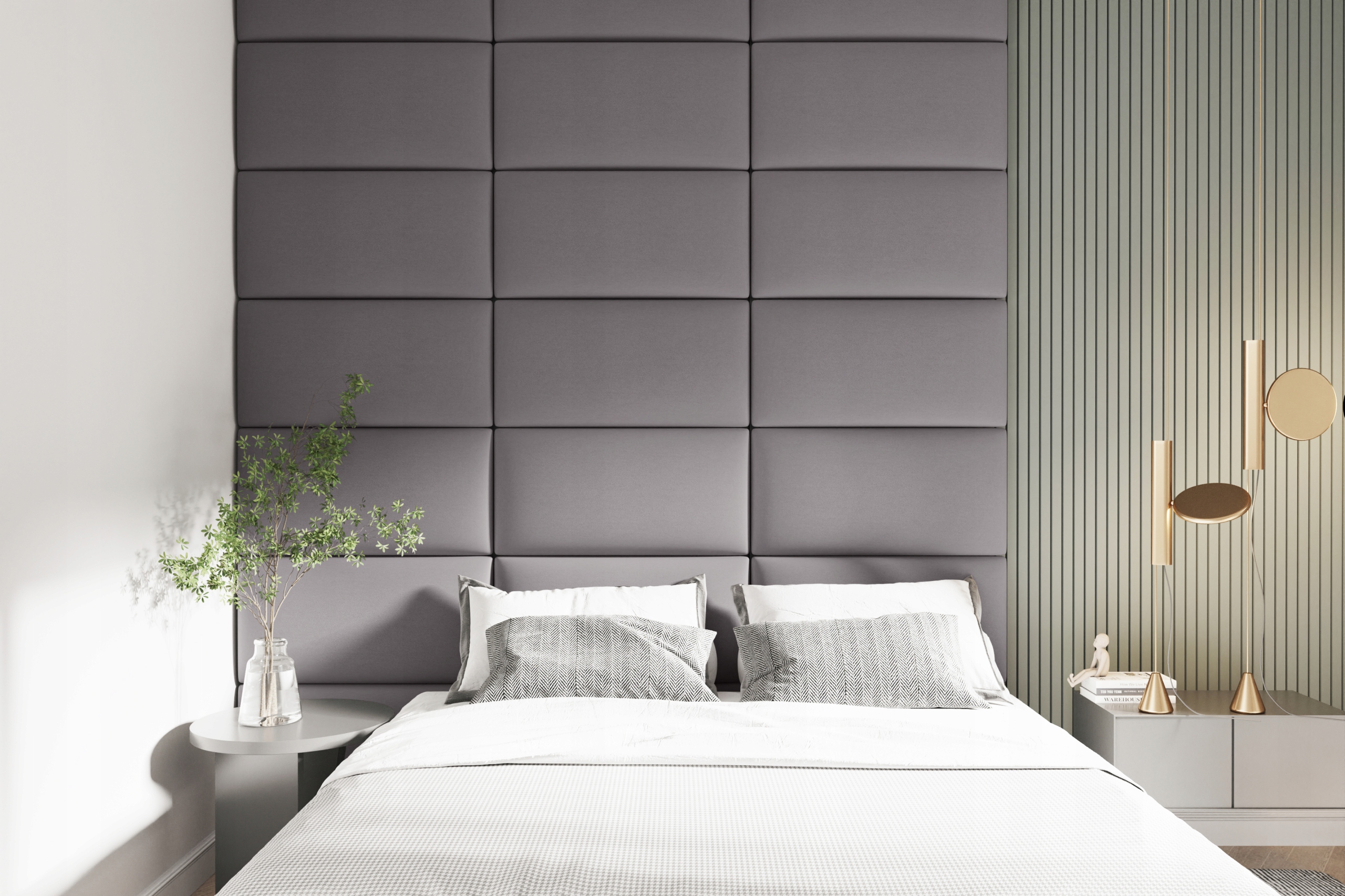 PANELE TAPICEROWANE ŚCIENNE | DOWOLNY WYMIAR | KOLOR | 100CM2 | 0,01CM2