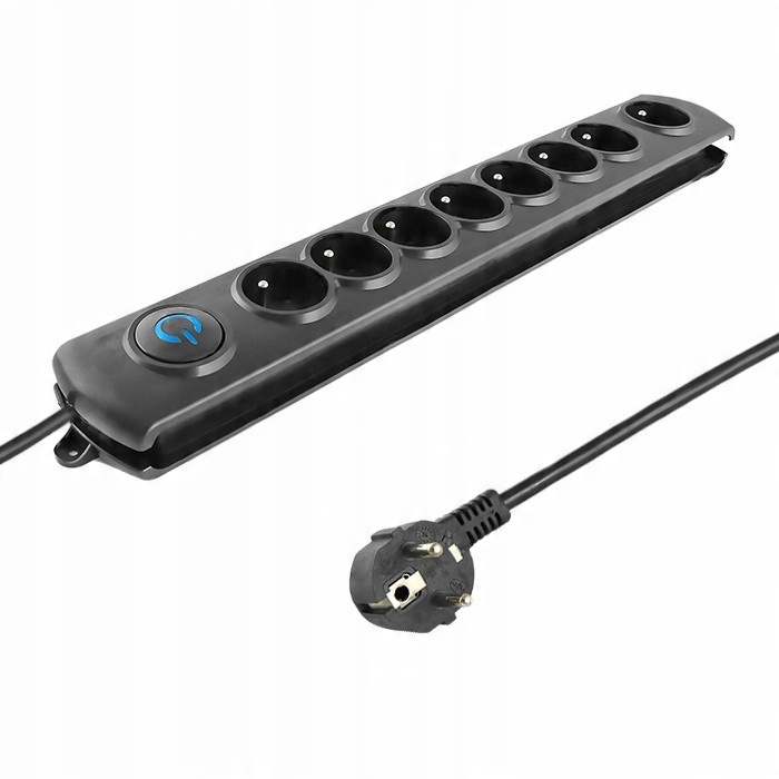 

Qoltec Listwa antyprzepięciowa 8 gniazd 1.8m
