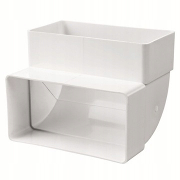 VENTS KOLANO PIONOWE PŁASKIE 110x55 mm 90 STOPNI