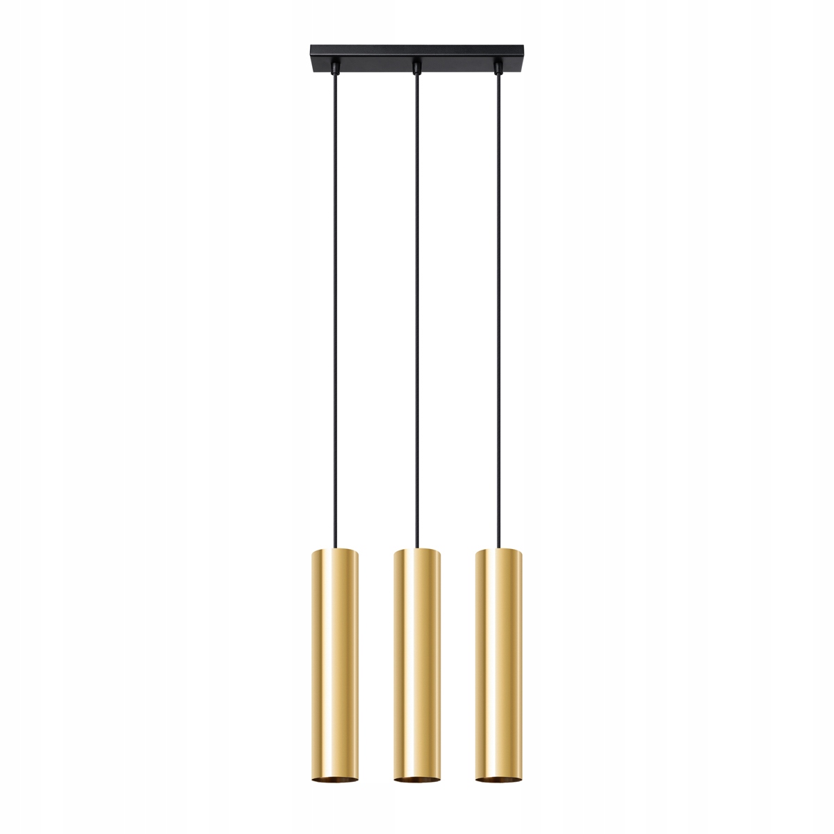 Závesná stropná lampa 3x GU10 Tuba Luster Zlatý lesk Lagos Sollux