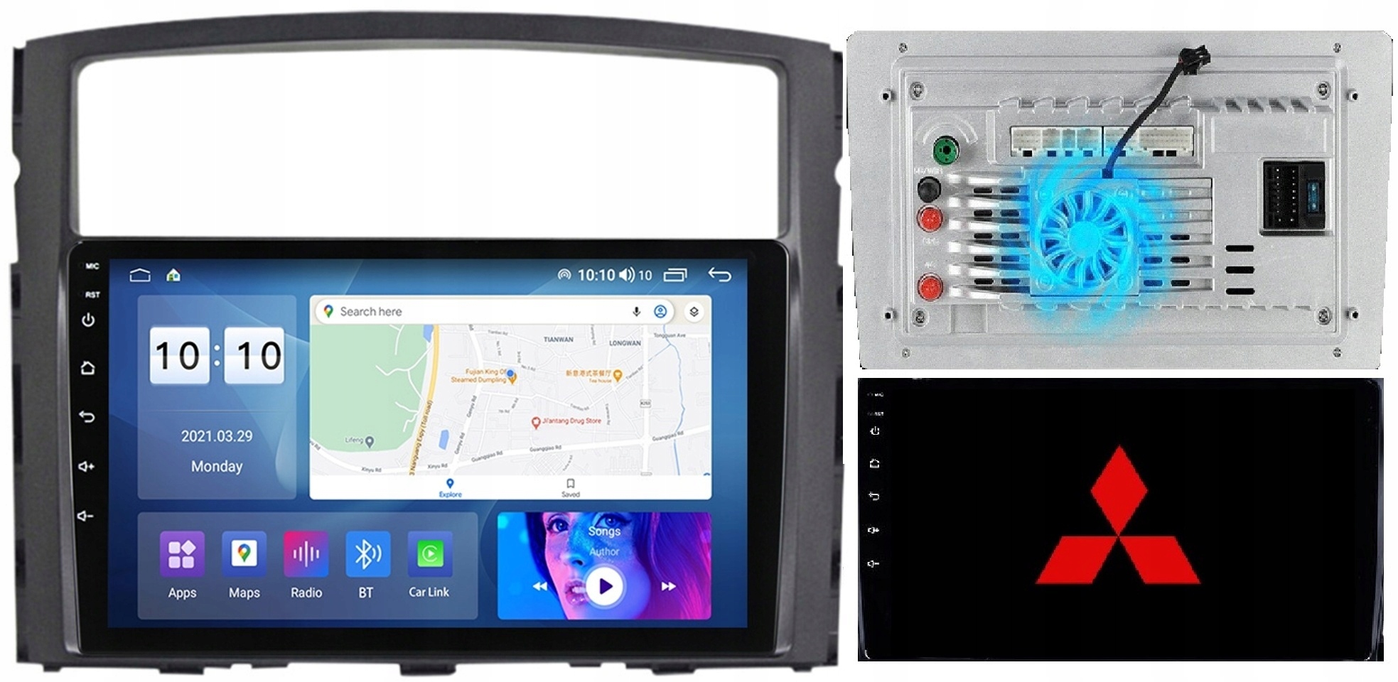 Radio Nawigacja Android Mitsubishi Pajero 2006-2014 Lte+kamera 2/64GB 8CORE