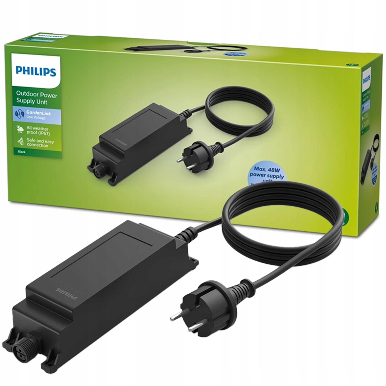 Napájací zdroj GardenLink Transformer 48W 12V IP67 Transformátor čierny Philips