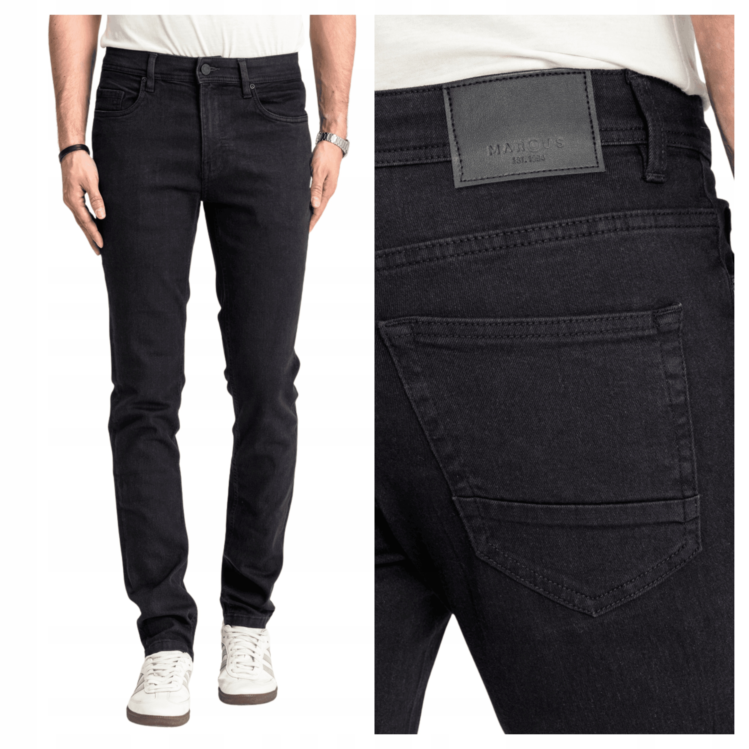 Pánské džínové kalhoty Marcus Sebb 2214 Volné Bavlna Černé W33 L30
