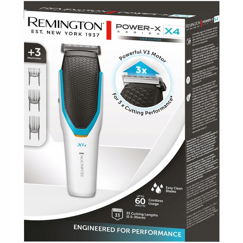 Akumulátorová zastřihovačka vlasů Remington HC4000 X4 bezdrátová bílá