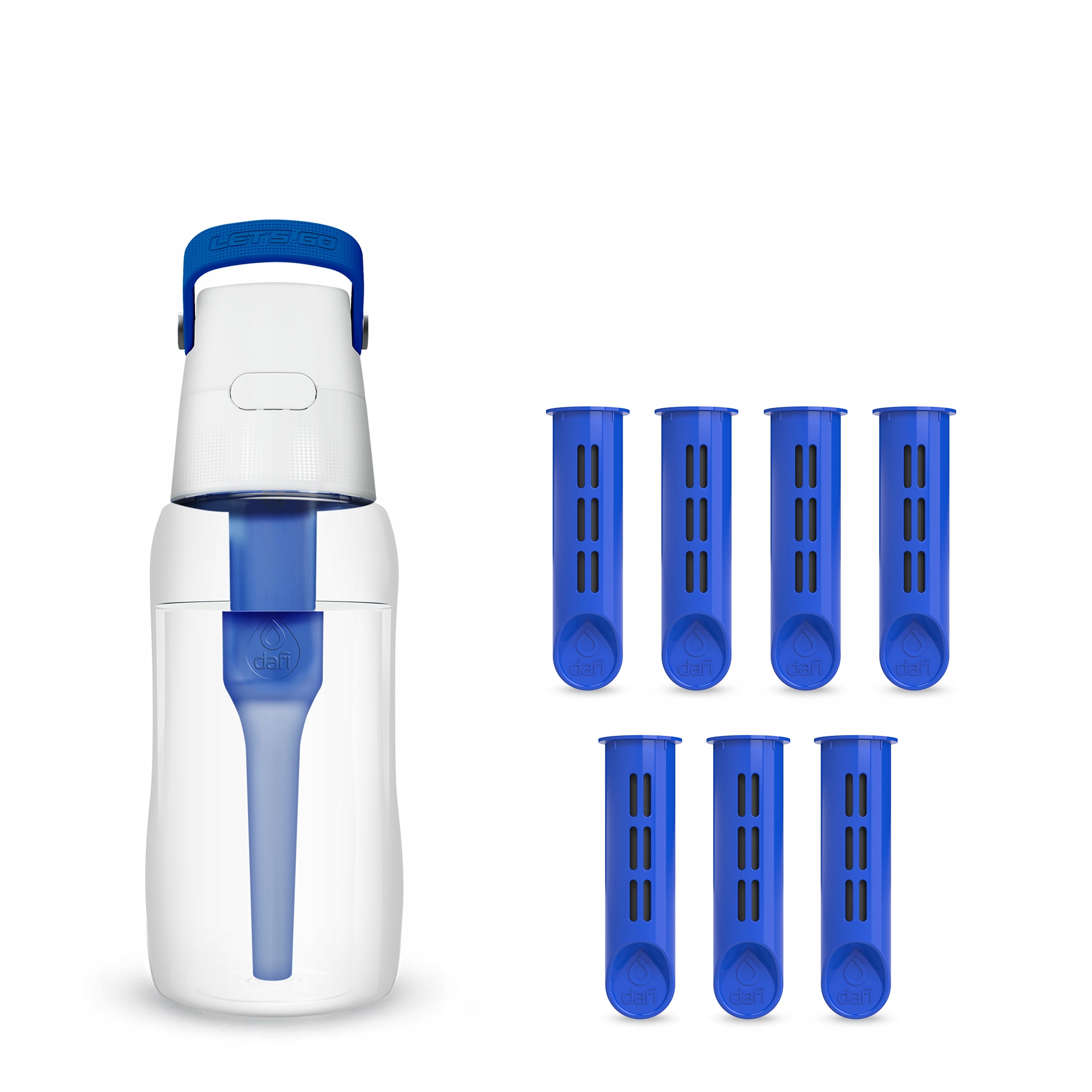 láhev na vodu 0,5 l Dafi Solid Nebeská modrá 7 filtrů