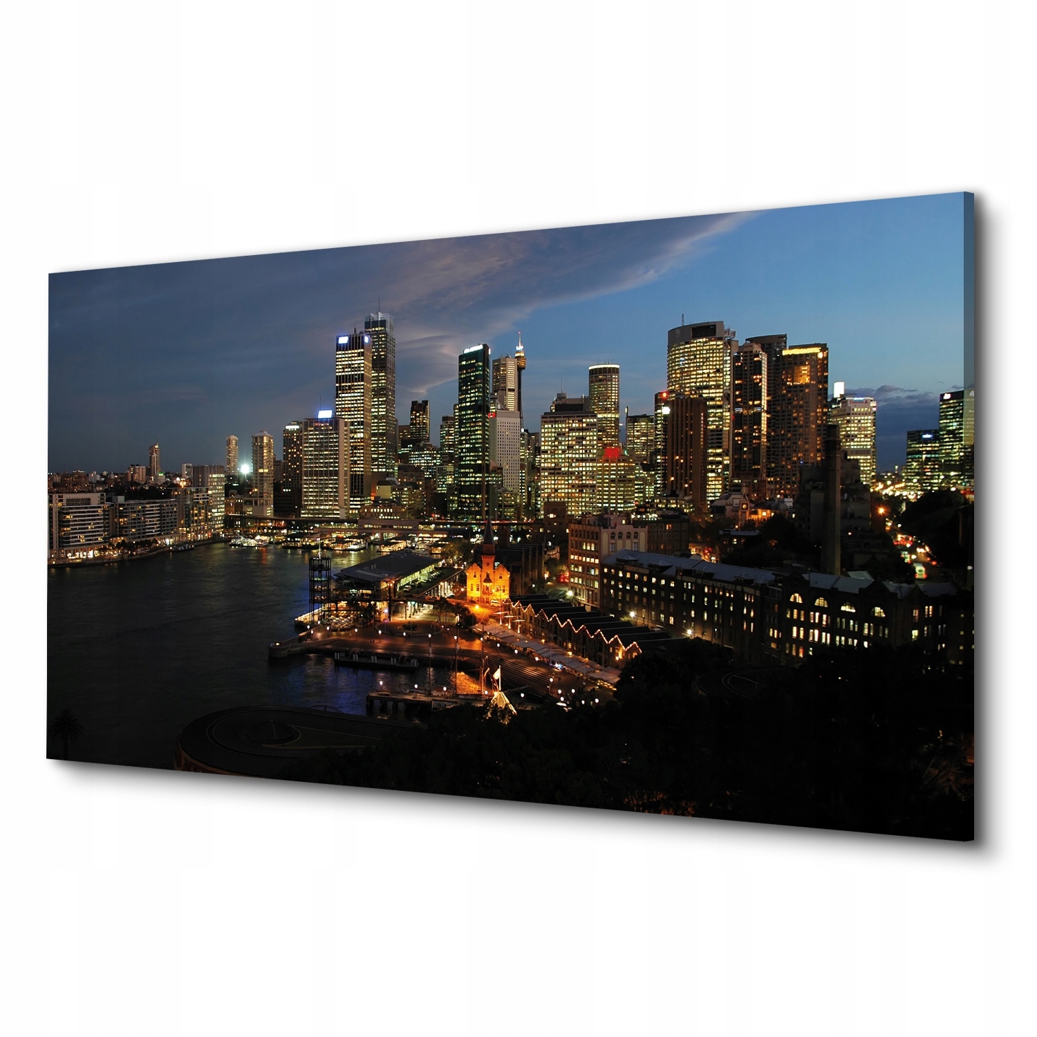 Canvas do ložnice Město Sydney noc 100x50