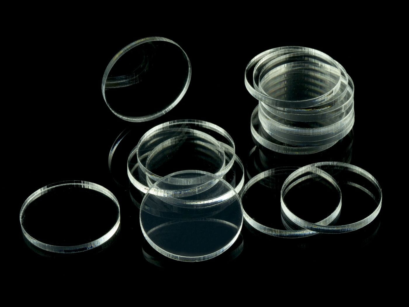 Crafters: Podstawki akrylowe Transparentne Okrągłe 3x60 mm (5)