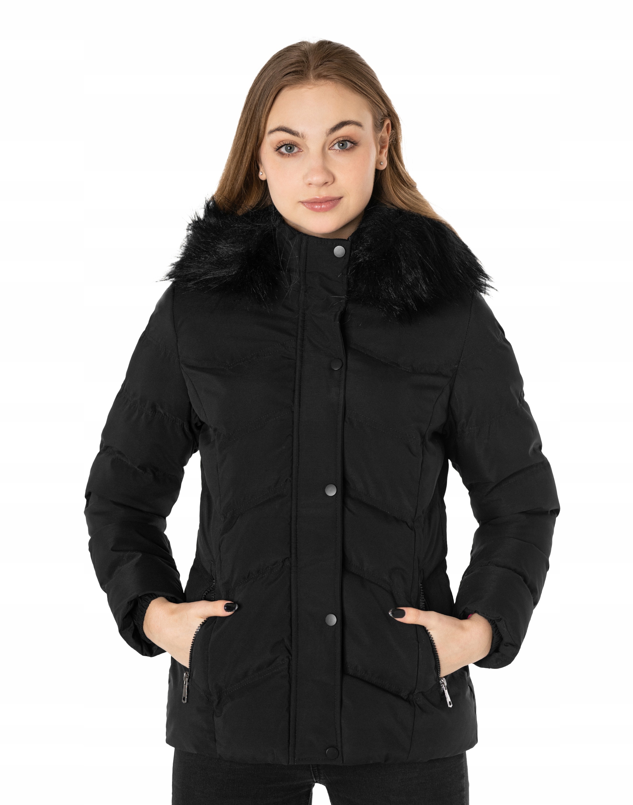 Ciepła Kurtka Zimowa Damska typu Alaska 9057-1 r L