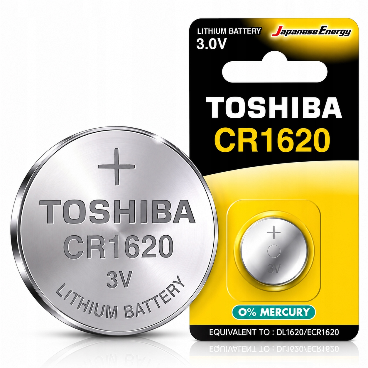 Bateria Litowa CR1620 3V Guzikowa Zegarkowa Japońska Toshiba Mocna Wydajna