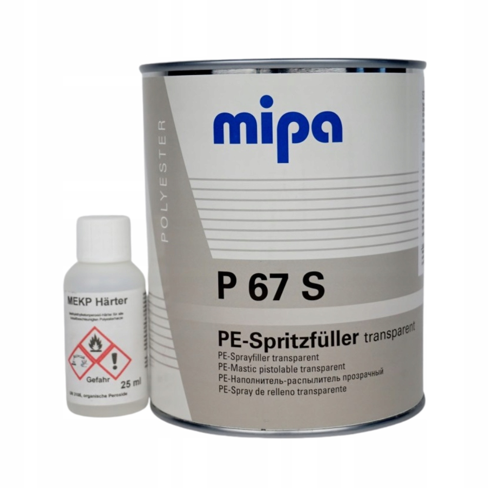 Шпатлевка с отвердителем MIPA P67S распылительная 1л