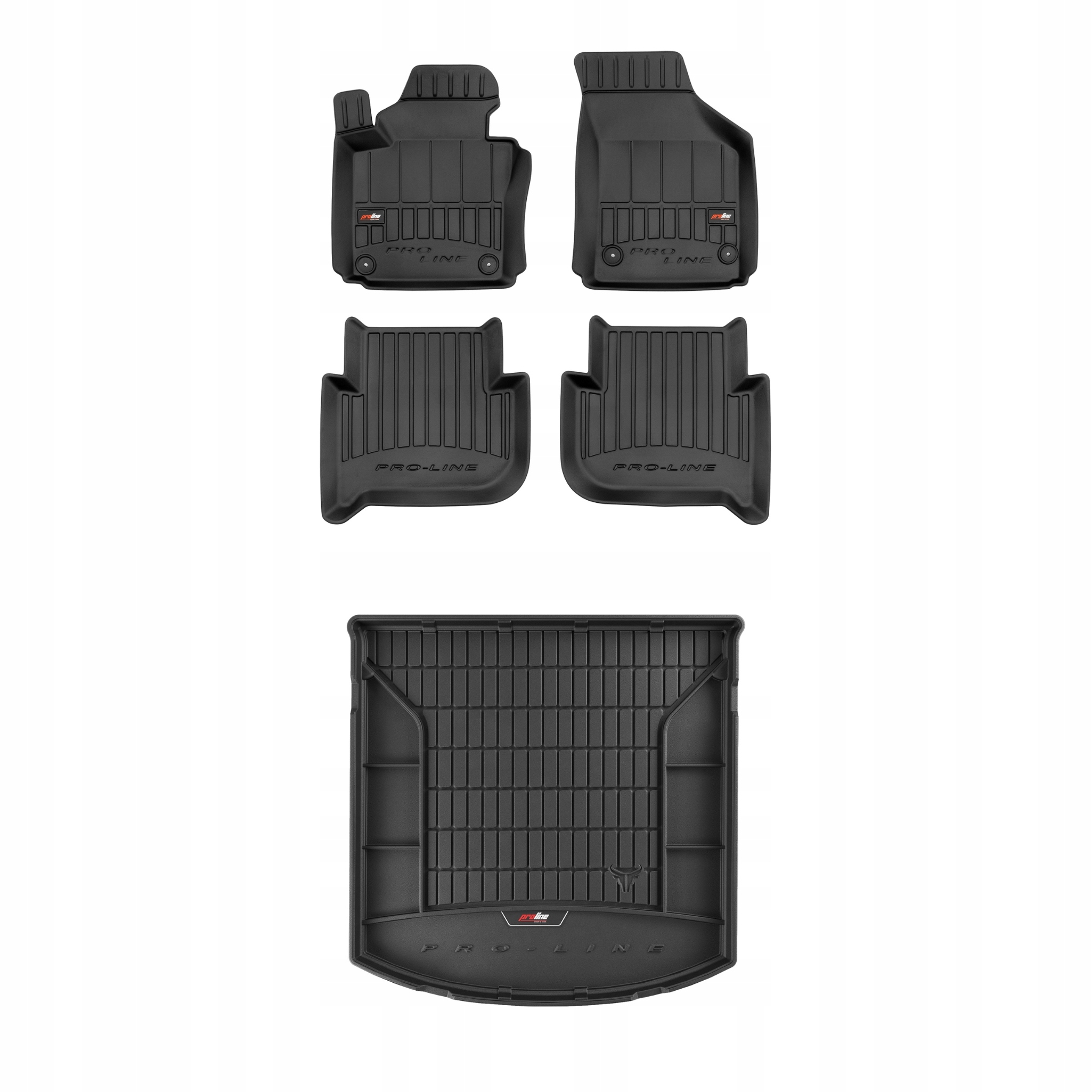 Frogum 3D Sada gumových koberců a rohože s logem pro Vw Touran I 2003-2010