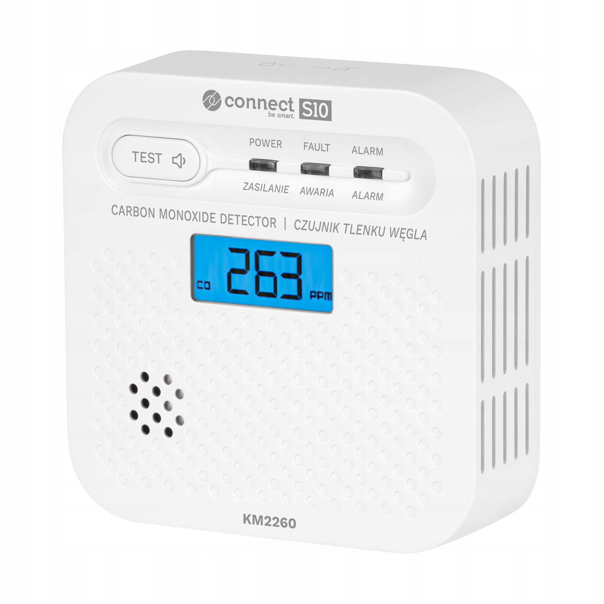 Senzor oxidu uhelnatého Co WiFi Kruger&Matz S10 Tuya LCD alarm 85 dB