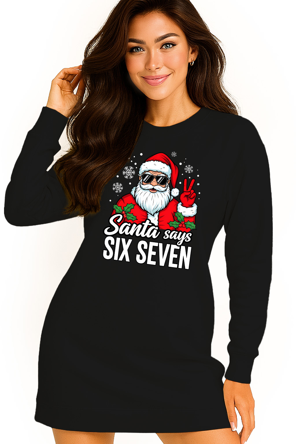 Mikina Vánoční Oversize Šaty Six Seven 67 Dárek K Vánocům L
