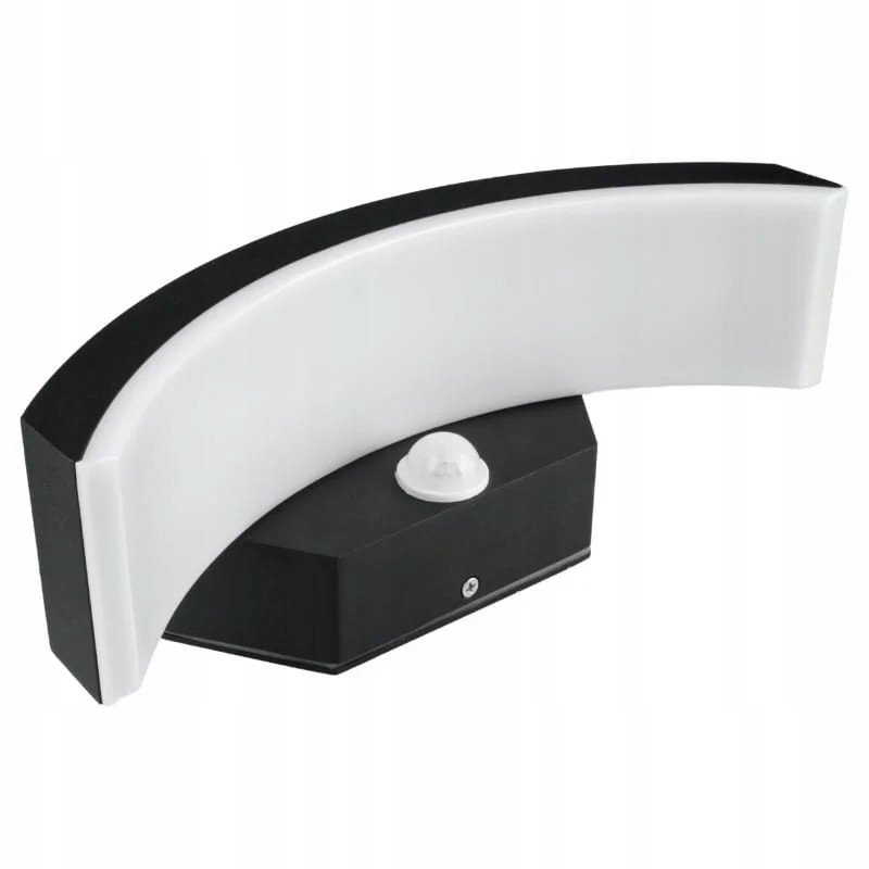 Dpm Led venkovní nástěnné svítidlo 12W s pohybovým senzorem IP65, černé