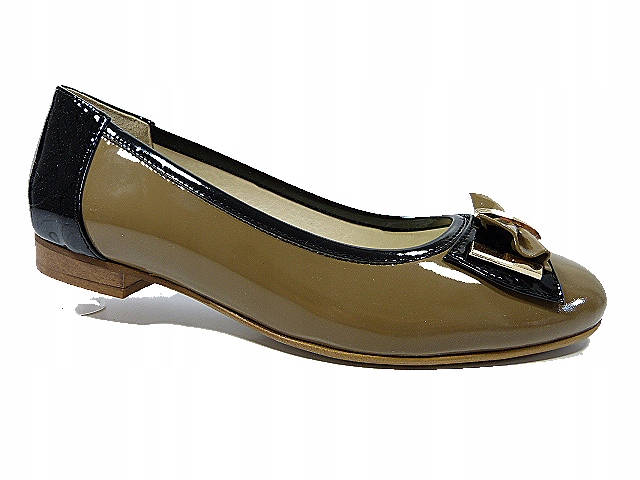 béžové kožené baleríny, elegantní, měkké dámské polobotky R.Polański 36