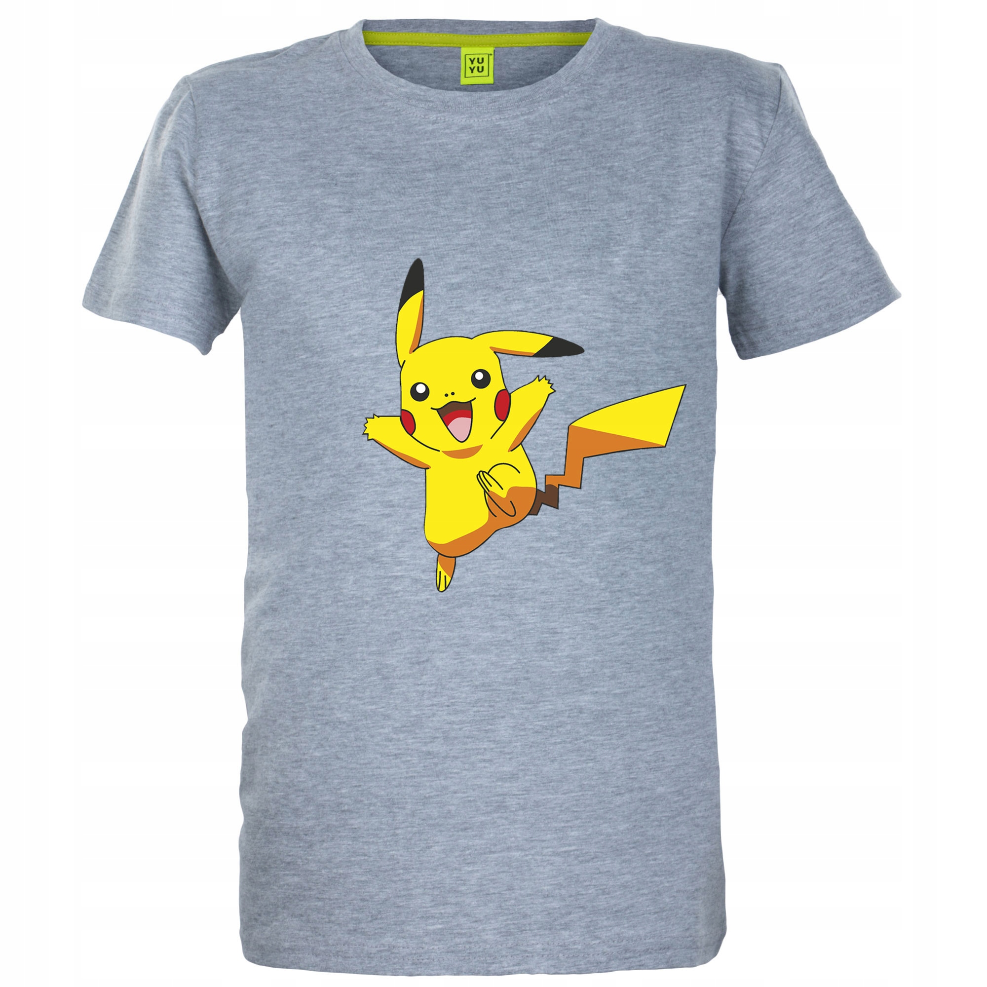 

T-shirt Koszulka Szara Melanż Pikachu 140/146