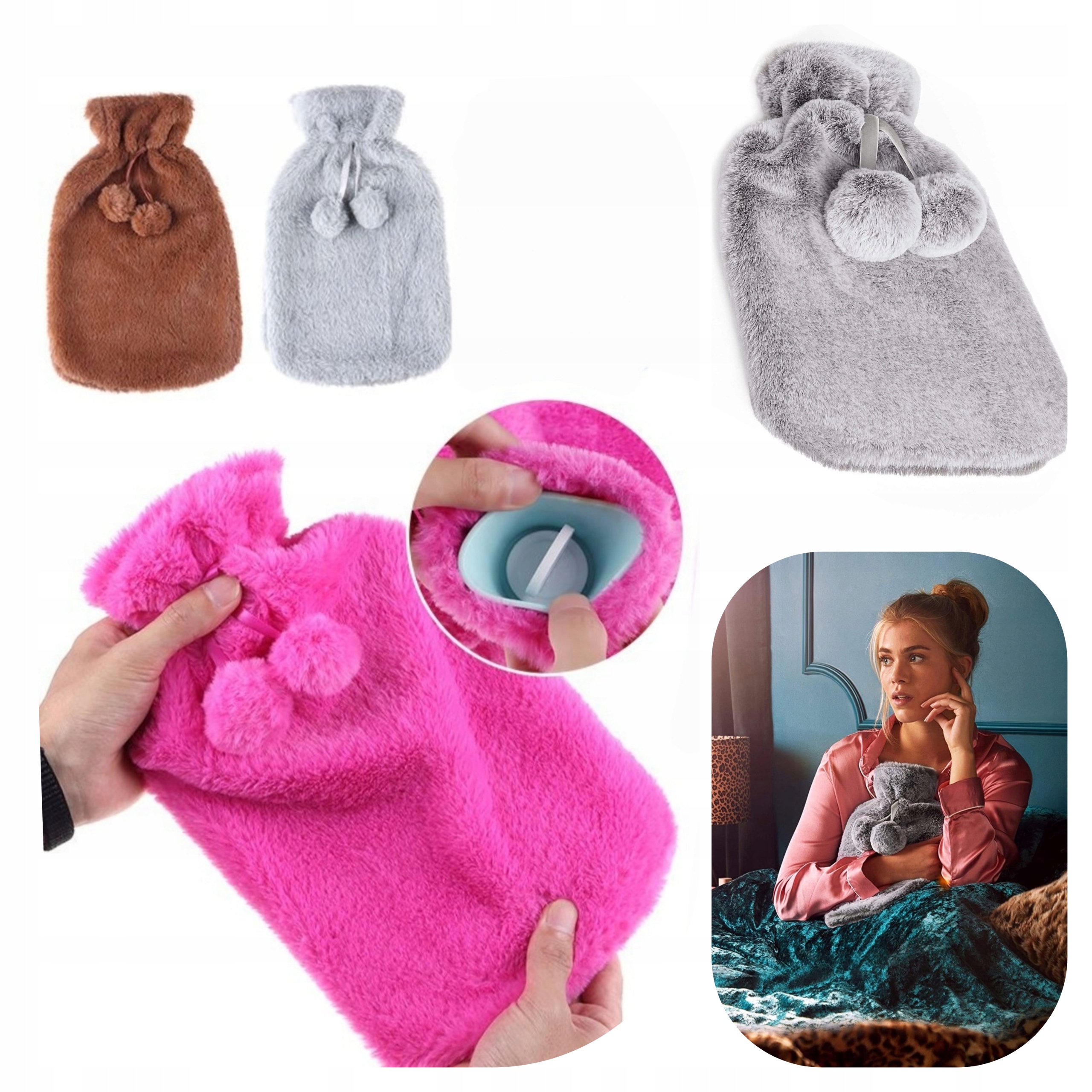 

Pluszowy Termofor Gumowy sweter duży Sox Ogrzewacz