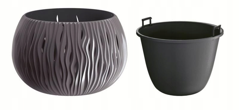 doniczka BOWL SANDY 29x19 - antracyt — 17