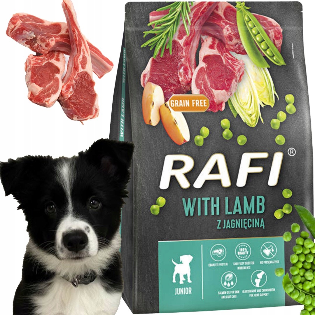 Levně Suché Krmivo pro psa Rafi Junior s jehněčím masem 3 kg 1 ks