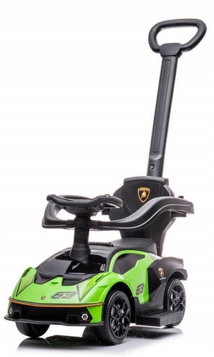 8082 Jeździdełko Lamborgini Zielony 661 Gumowe Koła z Rączką