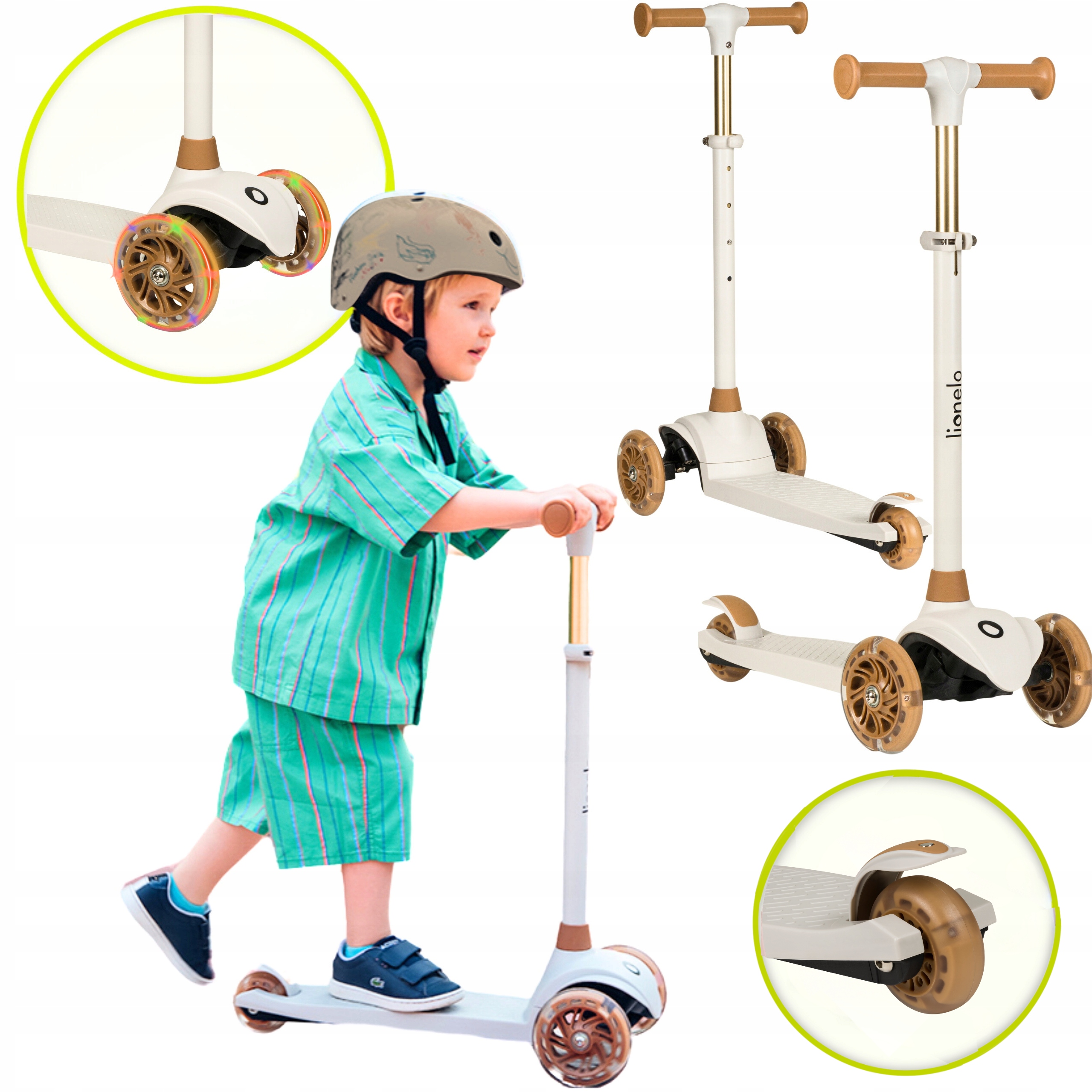 Hulajnoga balansowa trójkołowa Koła Led Dla Dziecka Lionelo Jessy