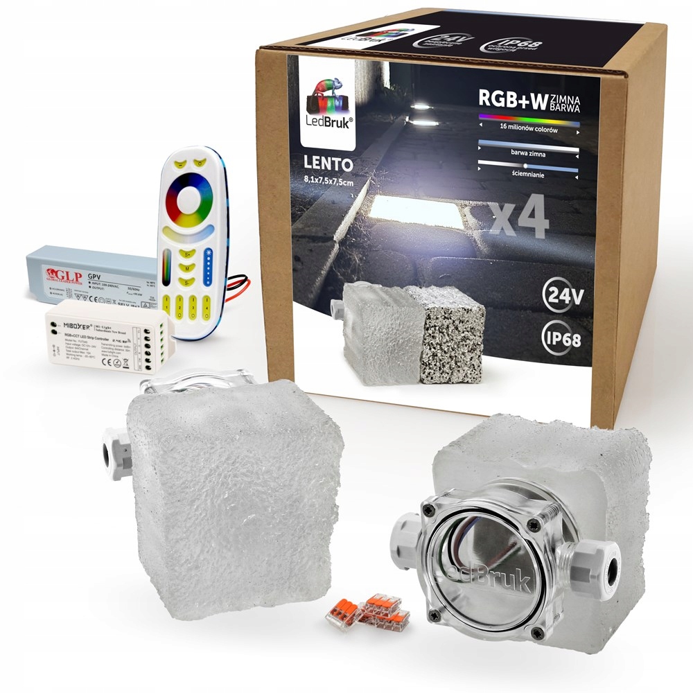 4x Kostka Brukowa LED LedBruk 24V Lento RGBW BZ