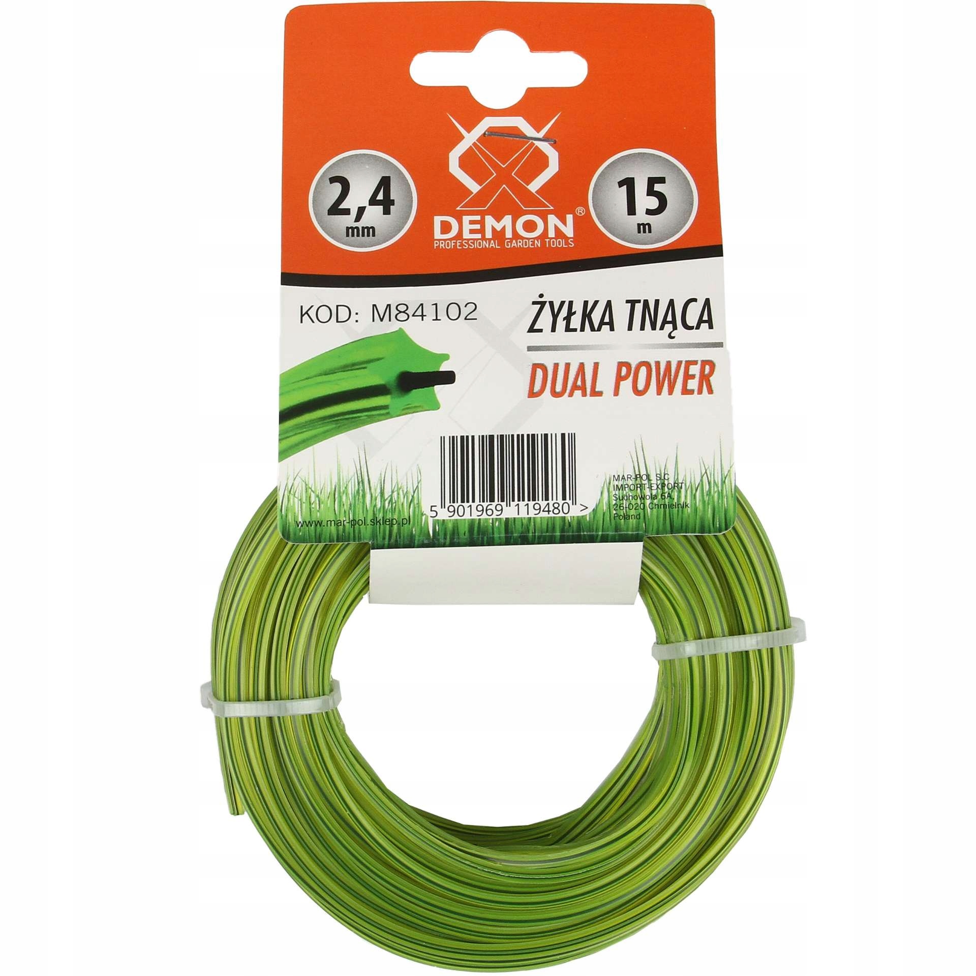 

Żyłka Tnąca Do Kosy 2,4mm 15m Gwiazdka Zbrojona