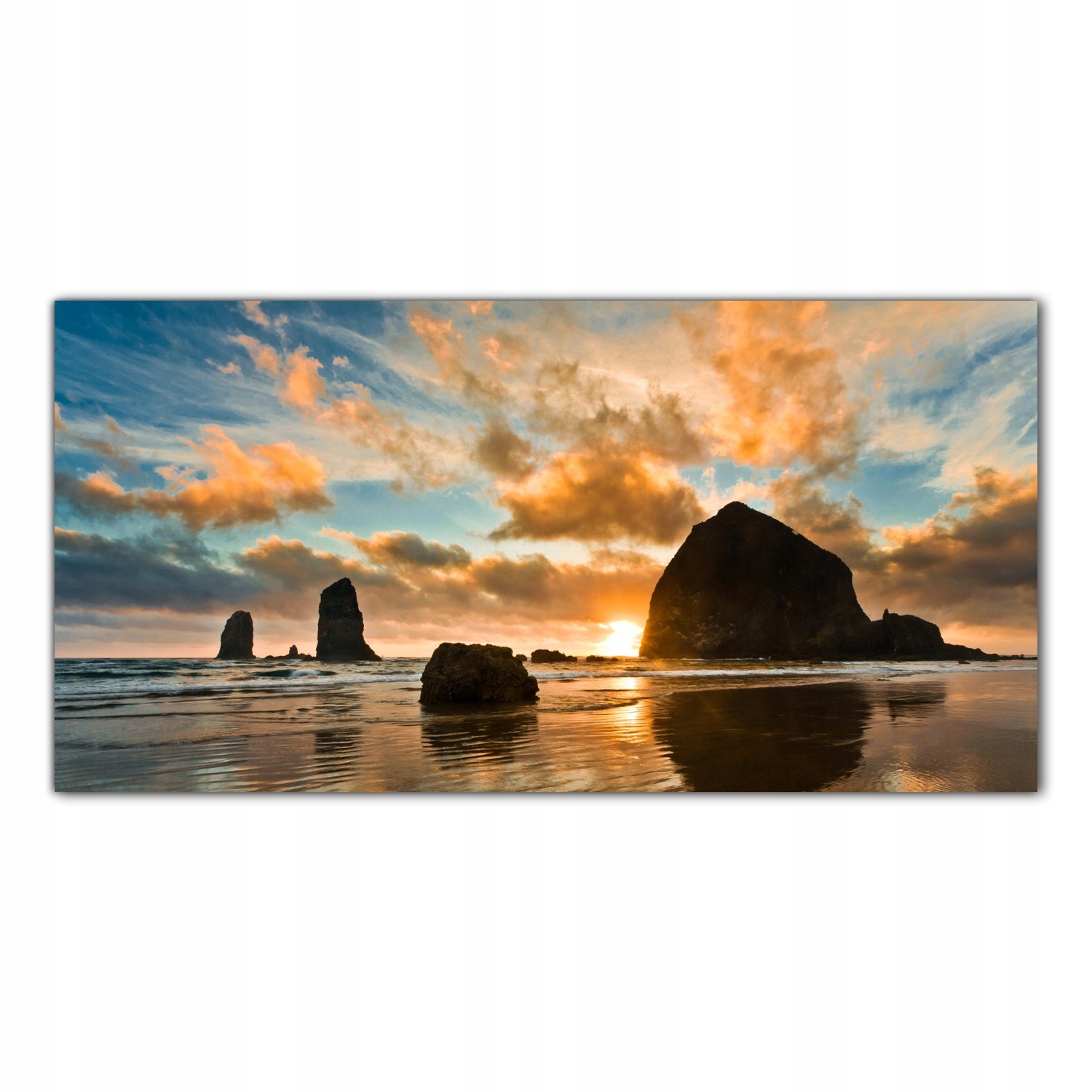 

Hartowany Obraz Szklany Zachód Słońca Plaża 140x70