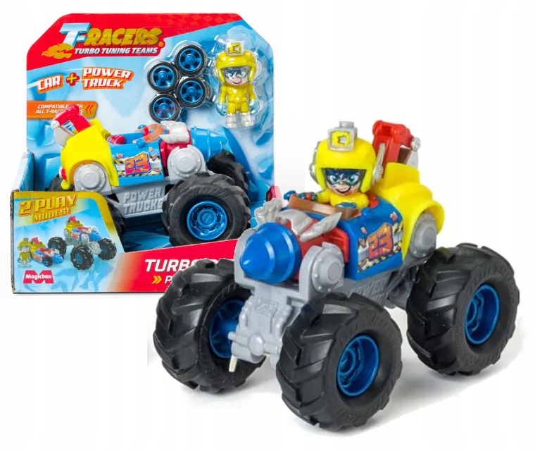 T-racers Pojazd Power Truck Turbo Digger Figurka