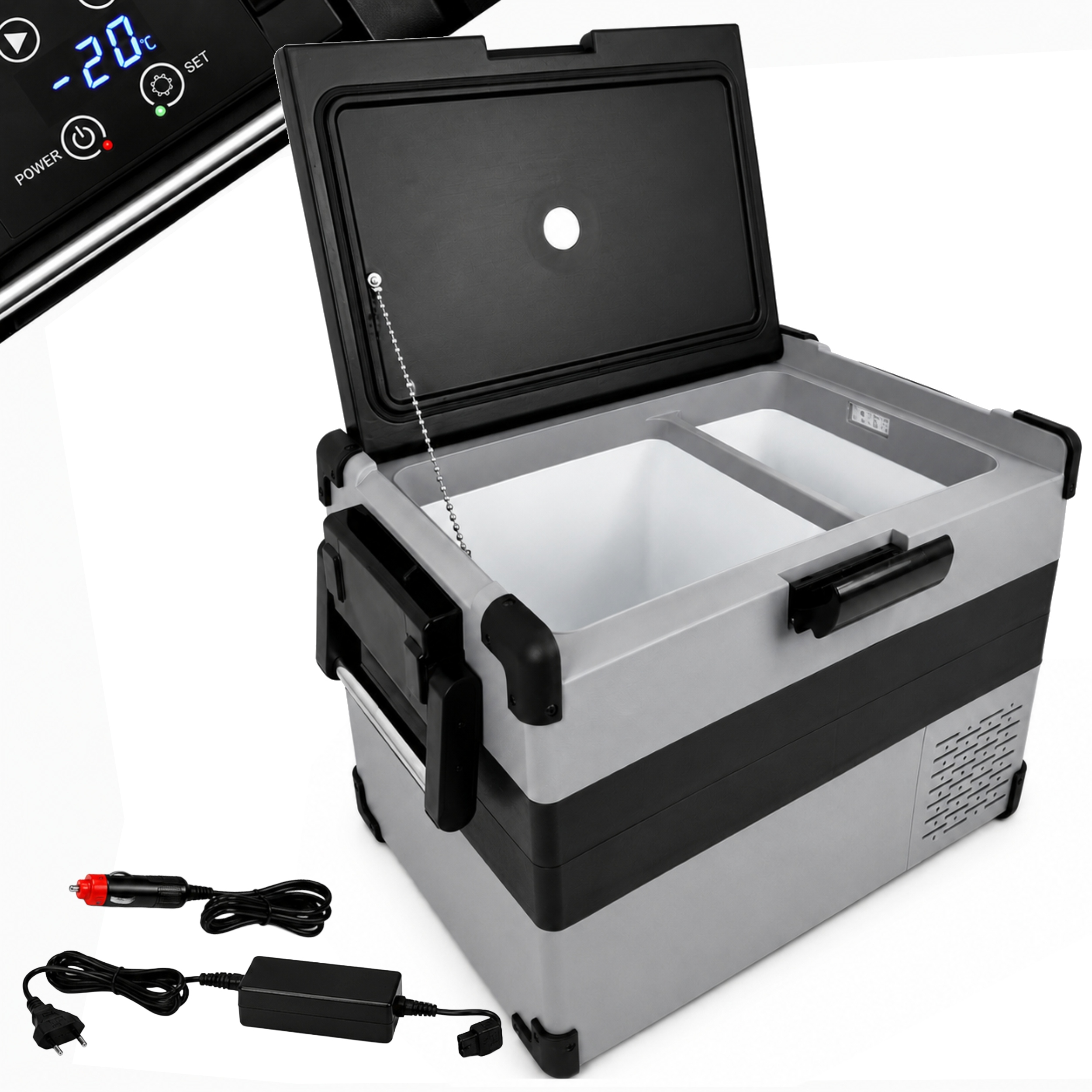Turistická Chladnička 42 L Kompresorová Přenosná 12V 24V 230V Pro Obytný Vůz -20