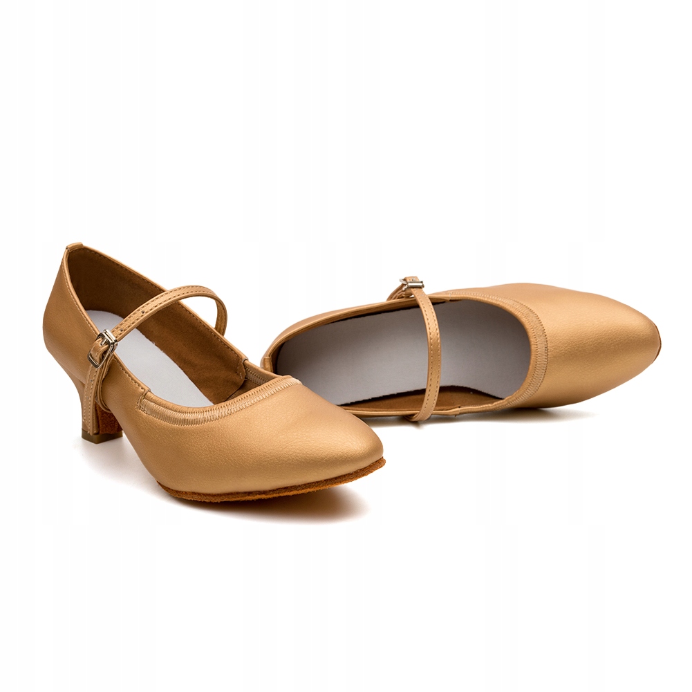 BUTY DO TAŃCA TANECZNE STANDARDU CIELISTE BRĄZ 5cm Marka Lelka