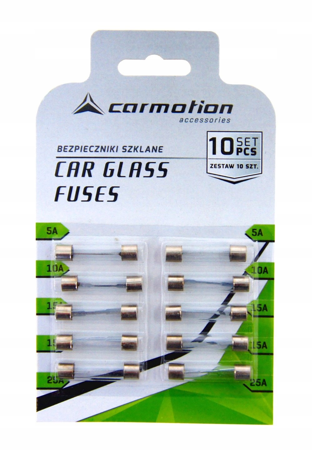 BEZPIECZNIKI SZKLANE 32 MM, 10 sztuk