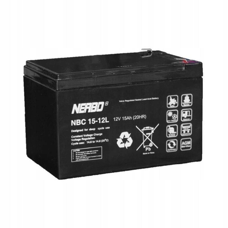 Батарея NERBO NBC 12V / 15AH для циклічної роботи