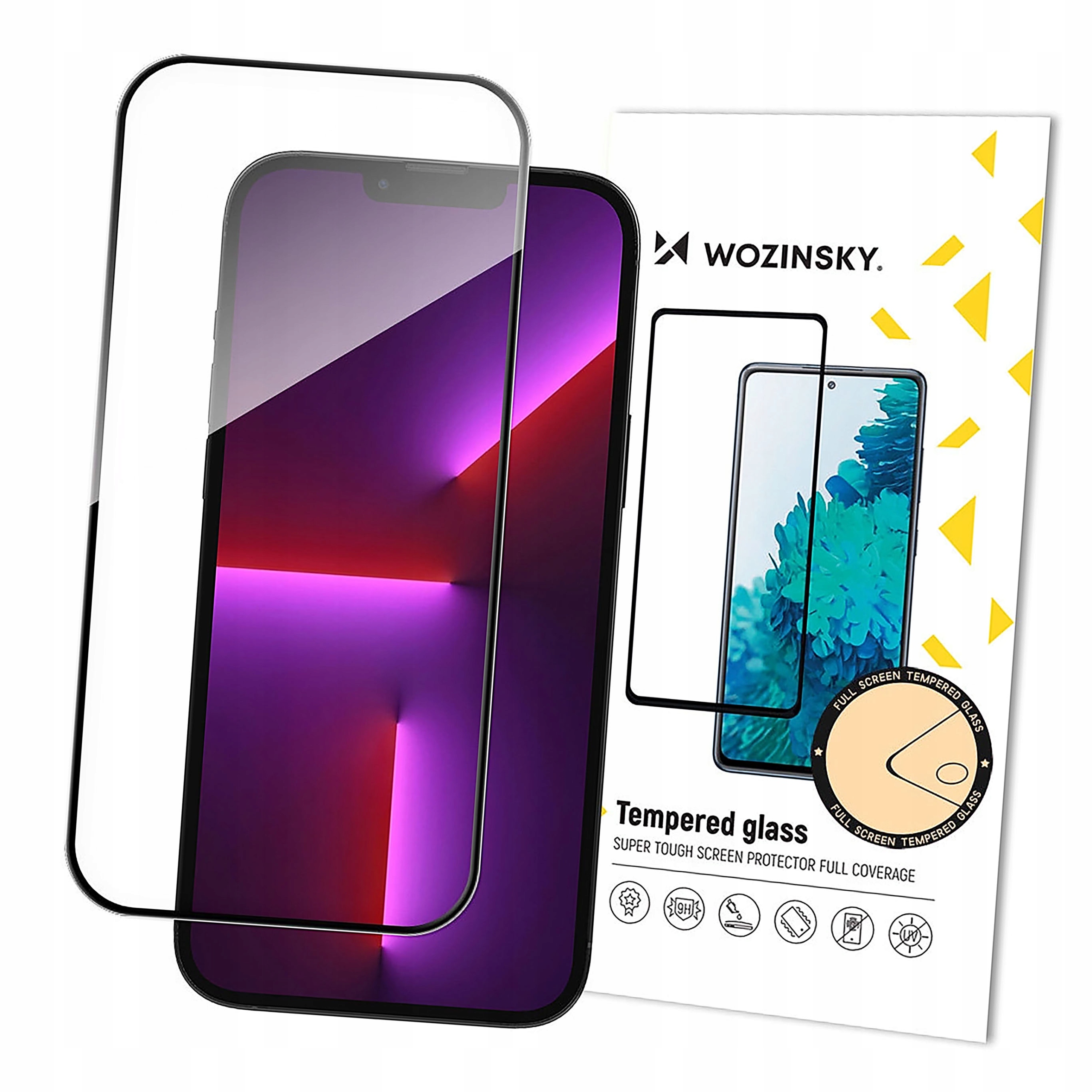 Szkło hartowane cały ekran ramka Case Friendly iPhone 15 Pro czarne
