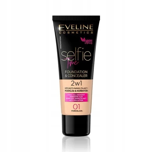 

Eveline Selfie Time 2W1 Podkład 01 Porcelain 30ml