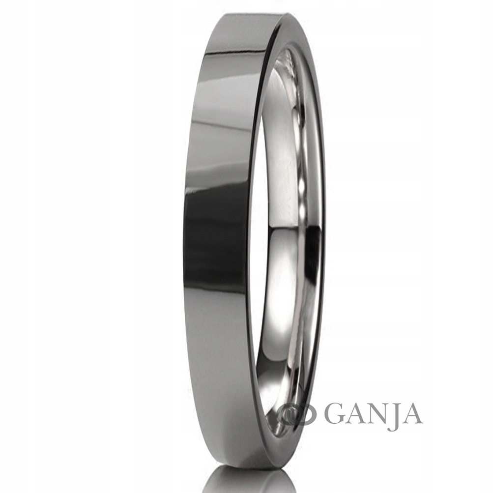 

Tytanowa obrączka płaska szer. 3mm wzór BT34