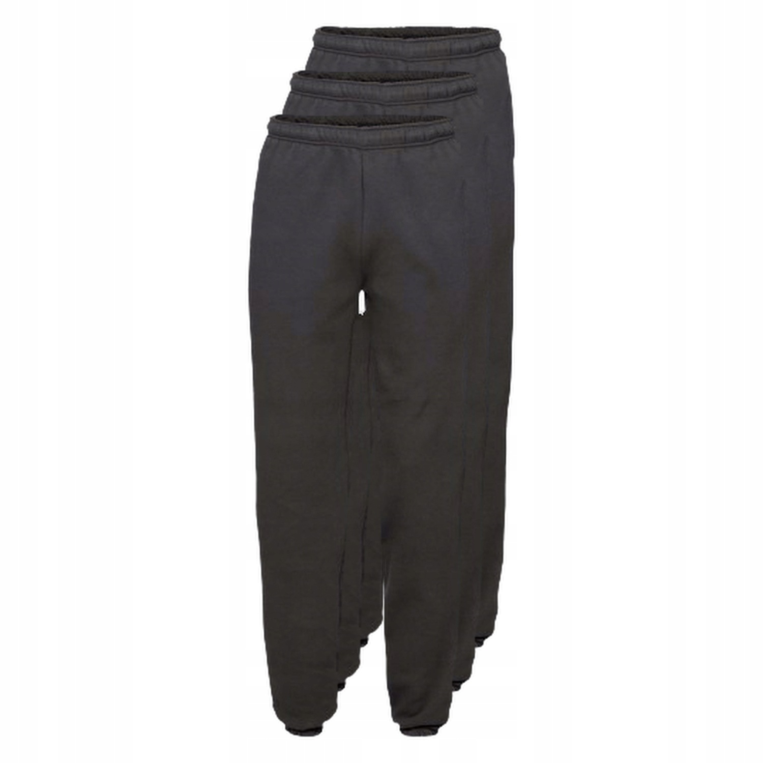 3x Pánské tepláky Premium se stahovacím lemem Fruit of The Loom černé L