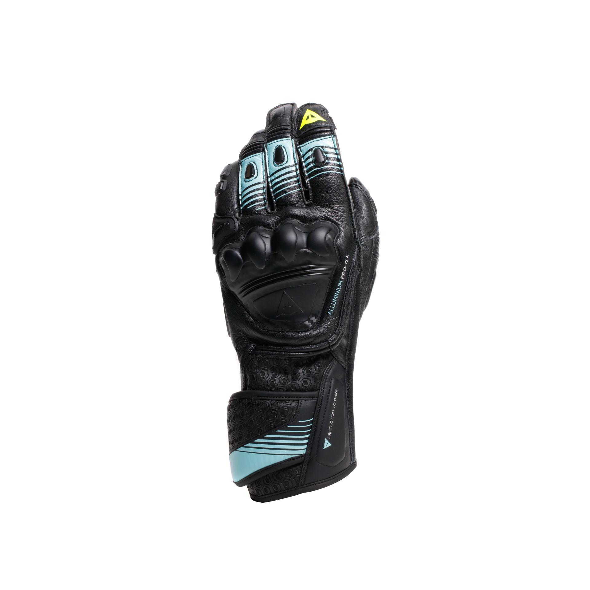 Motocyklové rukavice Dainese Fiero Metal čierno/modré/žlté-Fluo S
