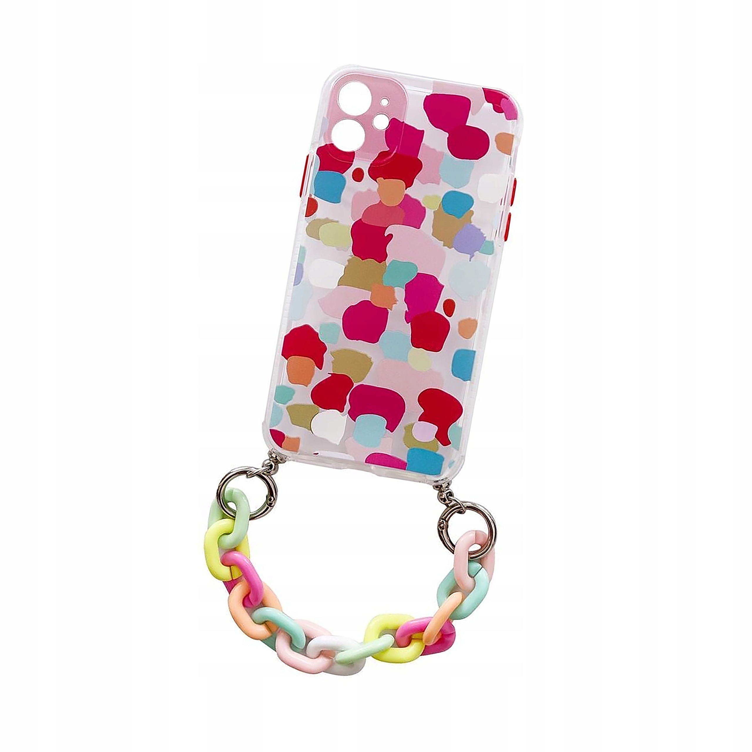 Color Chain Case żelowe elastyczne etui z zawieszką do iPhone 13 Pro