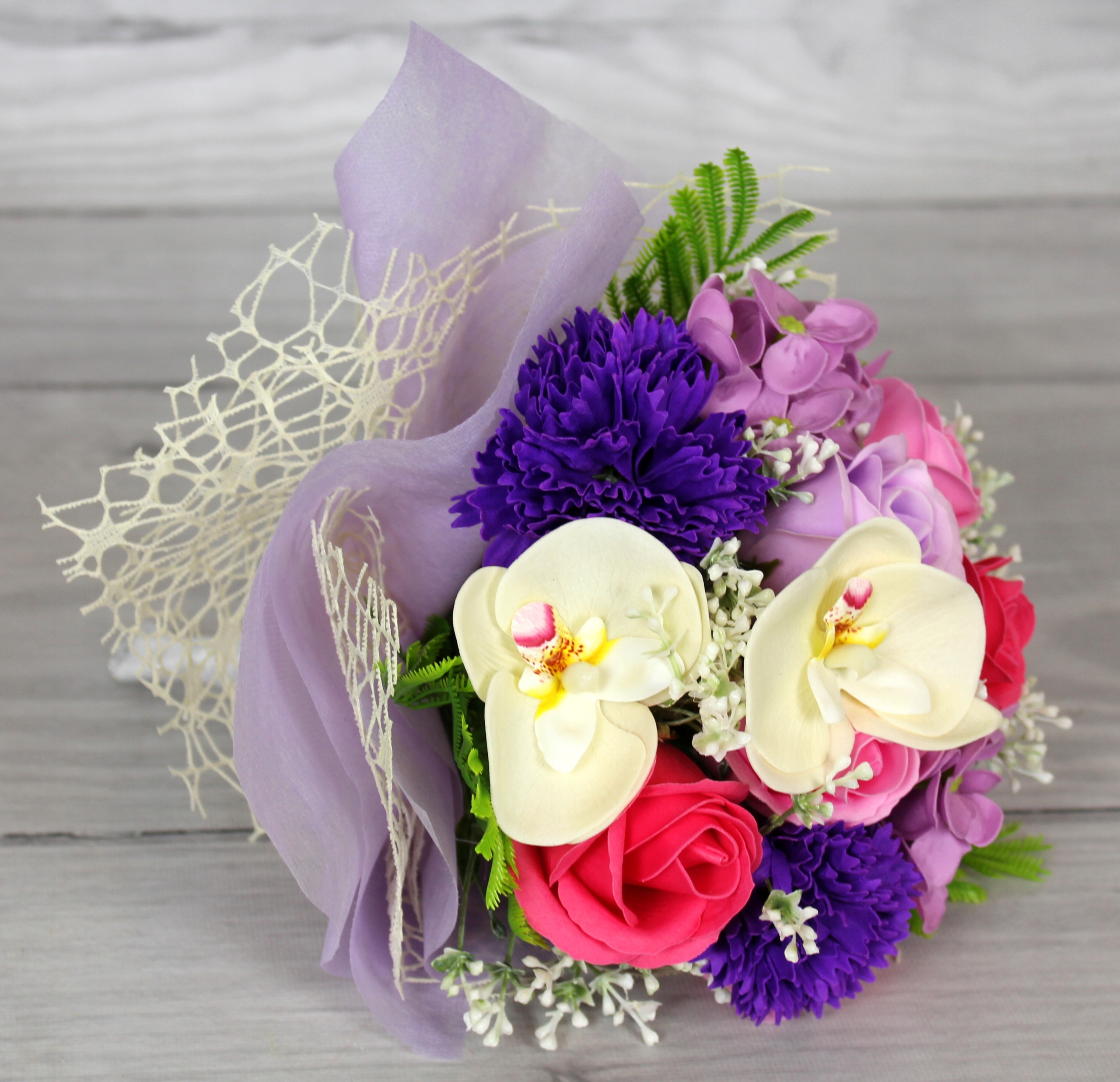 BUKIET KWIATY MYDLANE NA PREZENT RÓŻE MYDŁO Marka bez marki