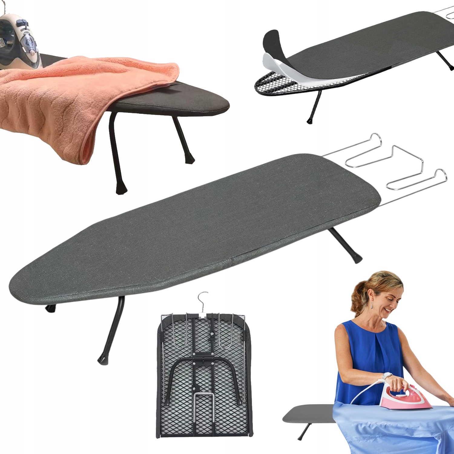 Levně Skládací Žehlicí Deska, Stabilní Konstrukce, 76 X 29 CM