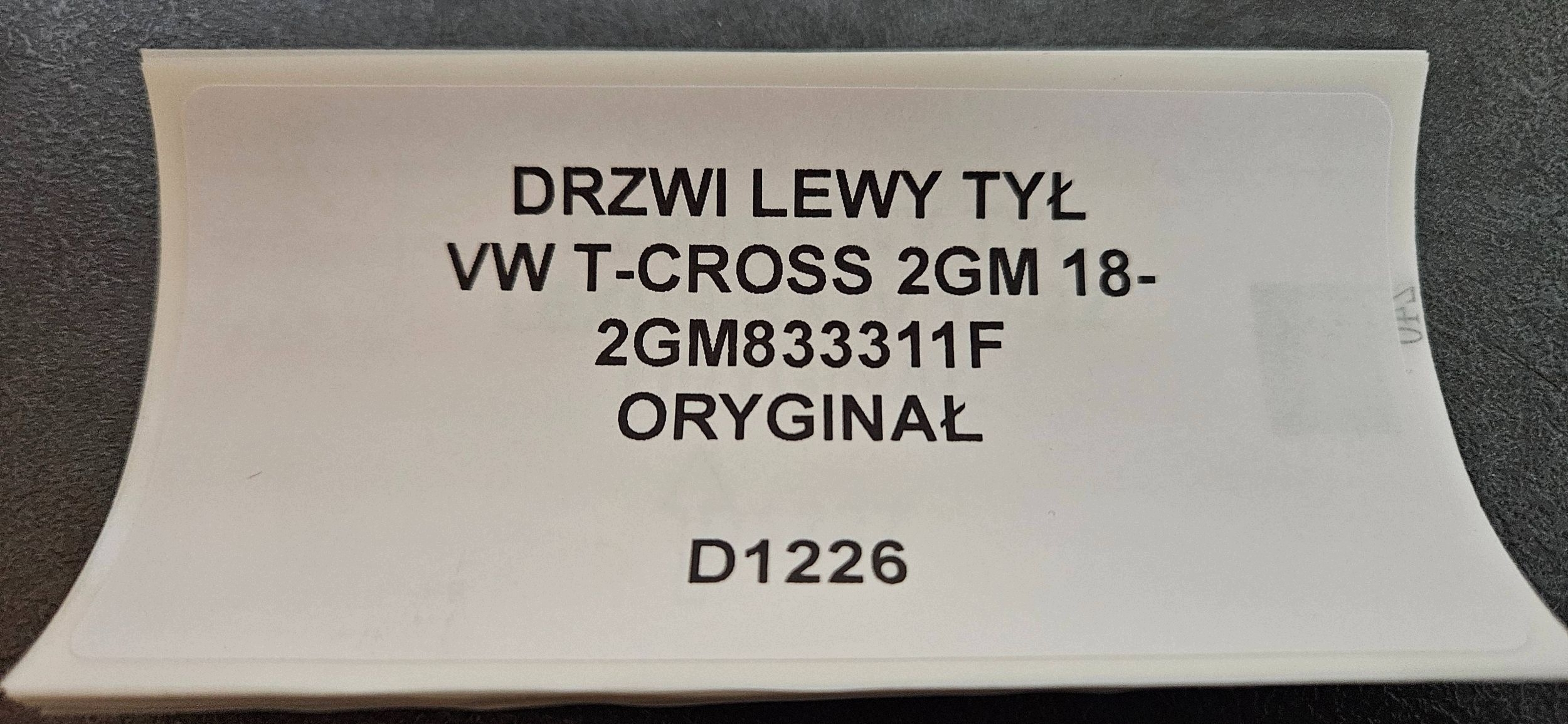 tür links heck VW T-CROSS 18- original 2GM833311F