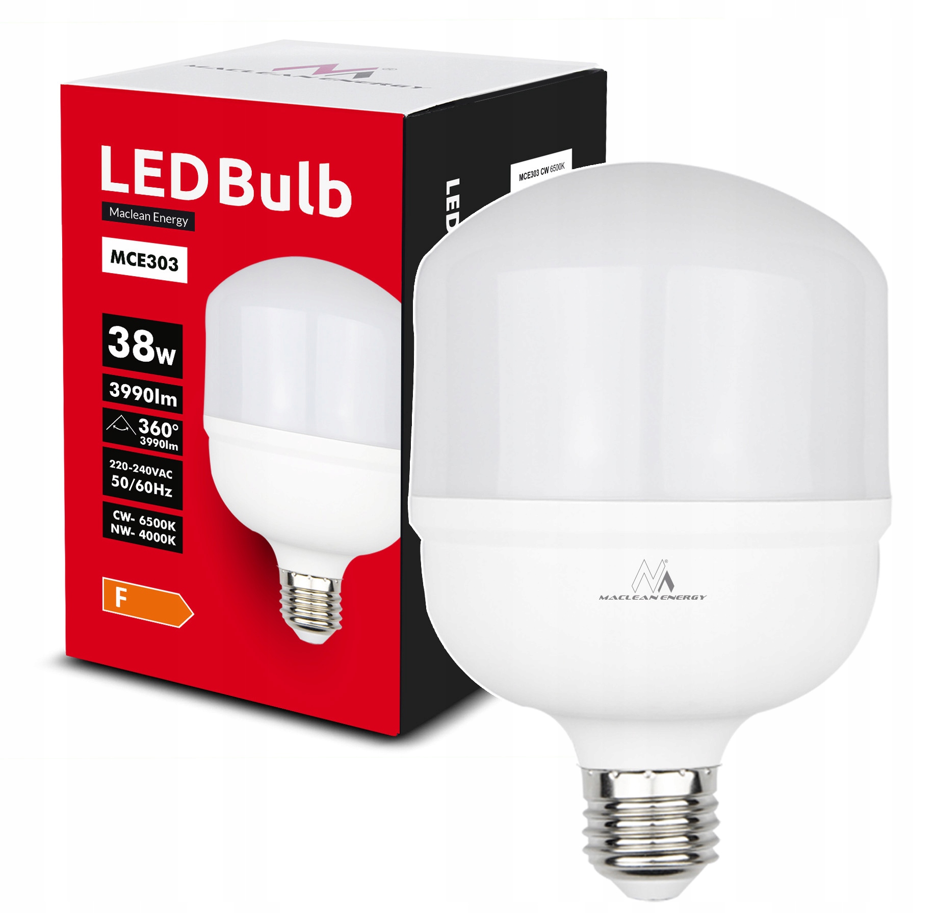 

Żarówka Led E27 38W 3990lm 4000K Neutralna Biała
