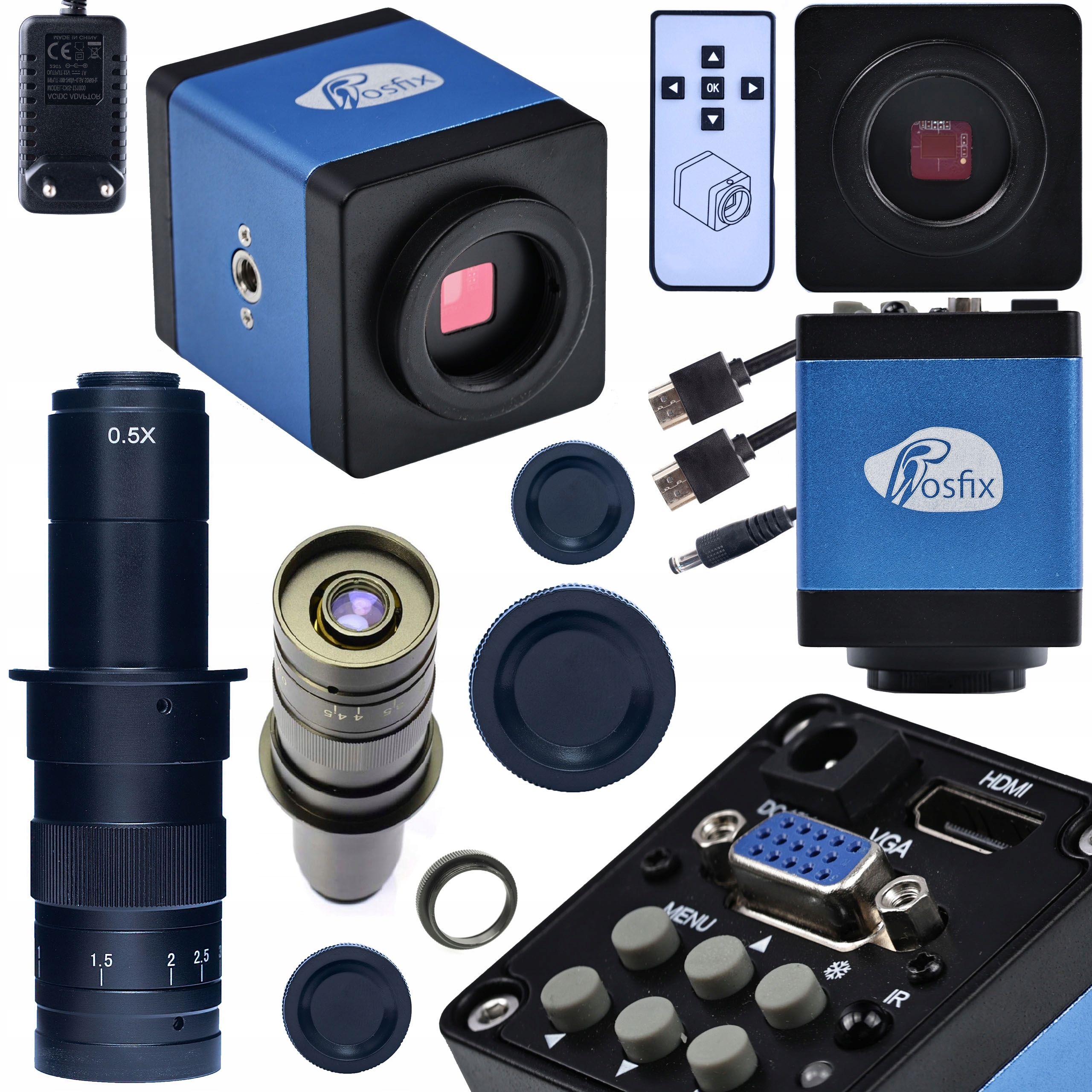 Digitální Mikroskop Zvětšení 180KRÁT S Kamerou Hdmi Blue Draco Pro 2V1