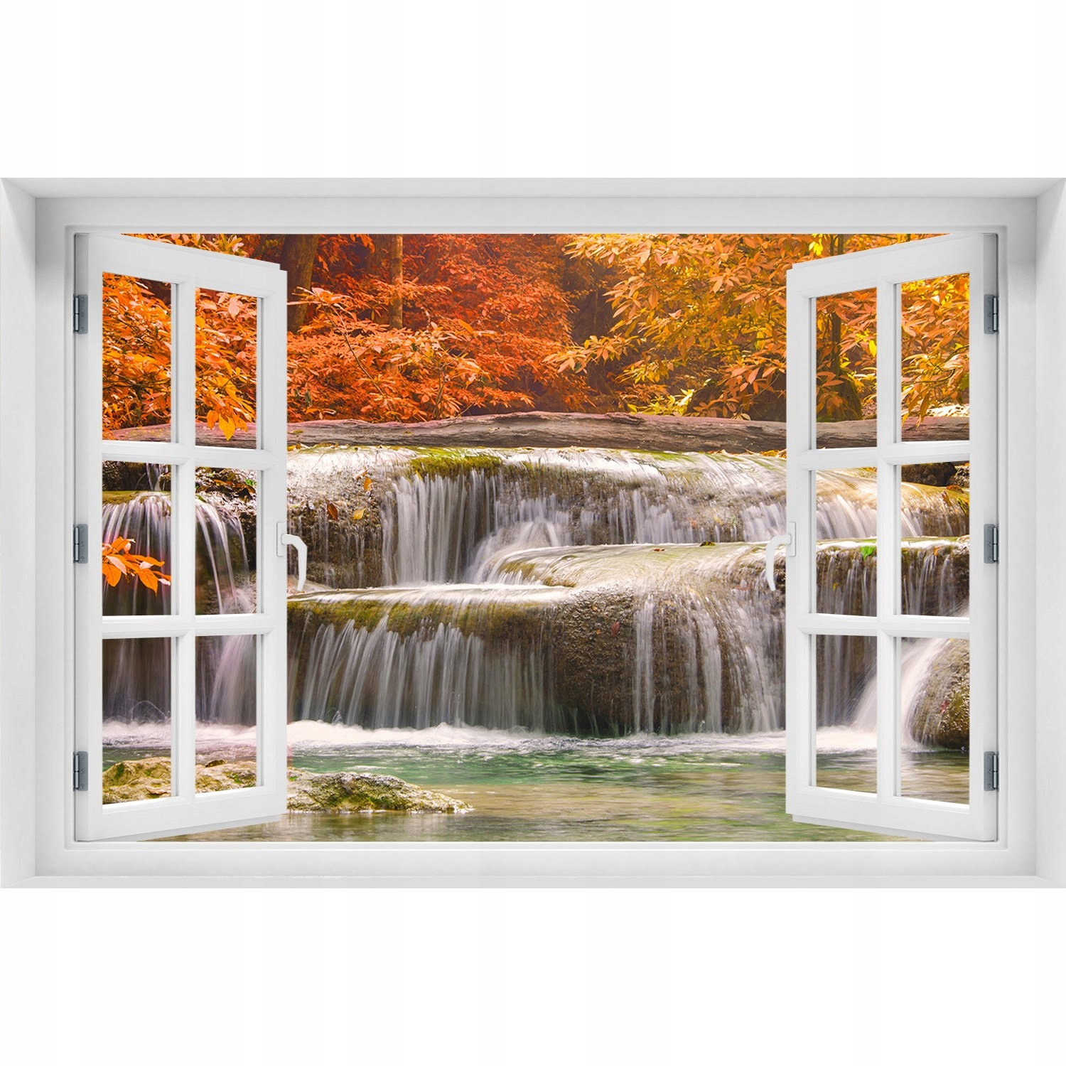 

Naklejka Fototapeta Okno Wodospad jesienią 120x80