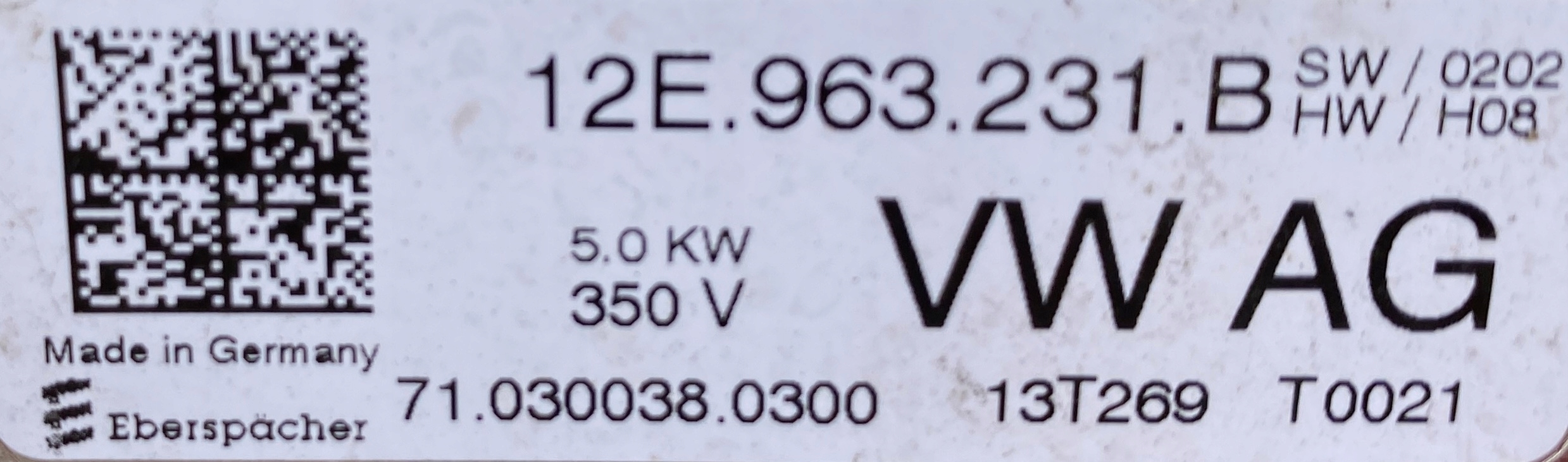VW E GOLF UP WYMIENNIK CIEPLA 12E963231B