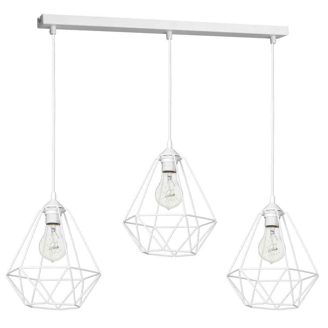 MiLAGRO Závesná lampa Basket Biela 3Xe27 Stropný luster Osvetlenie