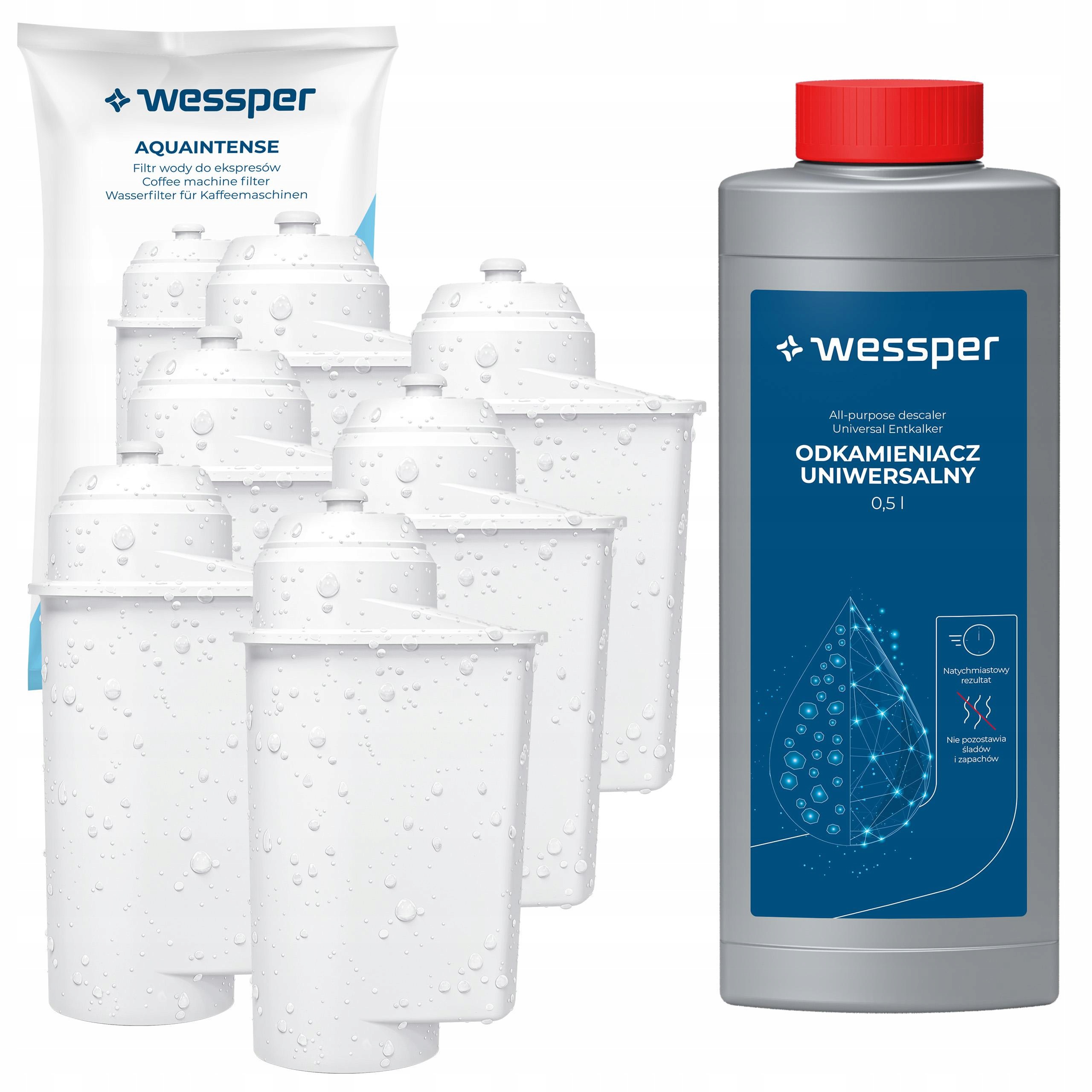 Wessper: odvápňovač pro kávovar 0,5 l 6 x vodní filtr pro kávovar Siemens