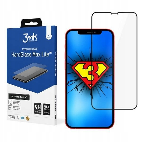 Szkło hartowane 3MK HardGlass Max Lite do iPhone 12 ProMax 6,7" czarne